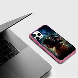 Чехол iPhone 11 Pro матовый Веном и Эдди, цвет: 3D-малиновый — фото 2