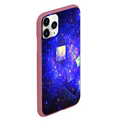 Чехол iPhone 11 Pro матовый Космическая абстракция звезды, цвет: 3D-малиновый — фото 2