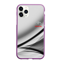 Чехол iPhone 11 Pro матовый Toyota texrure grey, цвет: 3D-фиолетовый