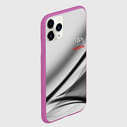 Чехол iPhone 11 Pro матовый Toyota texrure grey, цвет: 3D-фиолетовый — фото 2