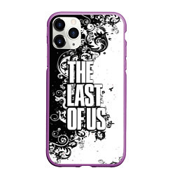 Чехол iPhone 11 Pro матовый The Last of Us узор чёрно белый, цвет: 3D-фиолетовый