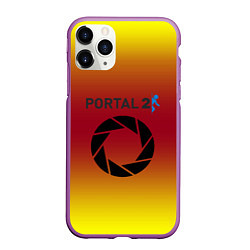 Чехол iPhone 11 Pro матовый Portal 2 gradient