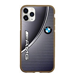 Чехол iPhone 11 Pro матовый BMW metalic auto metal, цвет: 3D-коричневый