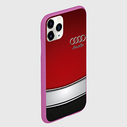 Чехол iPhone 11 Pro матовый Audi metal car steel, цвет: 3D-фиолетовый — фото 2