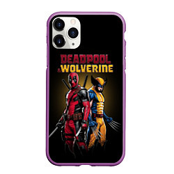 Чехол iPhone 11 Pro матовый Deadpool & Wolverine - film