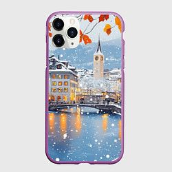 Чехол iPhone 11 Pro матовый Предновогодний Санкт-Петербург