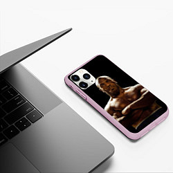 Чехол iPhone 11 Pro матовый Майк Тайсон бруклин, цвет: 3D-розовый — фото 2