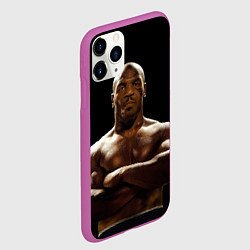 Чехол iPhone 11 Pro матовый Майк Тайсон бруклин, цвет: 3D-фиолетовый — фото 2
