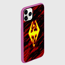 Чехол iPhone 11 Pro матовый The Elder Scrolls огненные краски, цвет: 3D-фиолетовый — фото 2