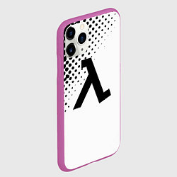 Чехол iPhone 11 Pro матовый Half-life pattern black, цвет: 3D-фиолетовый — фото 2