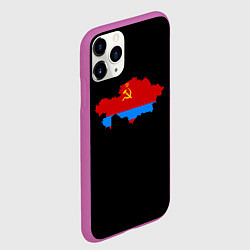 Чехол iPhone 11 Pro матовый СССР и Россия, цвет: 3D-фиолетовый — фото 2