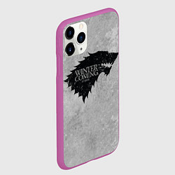 Чехол iPhone 11 Pro матовый Старк зима близко игра престолов, цвет: 3D-фиолетовый — фото 2