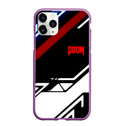 Чехол iPhone 11 Pro матовый Doom steel geometry