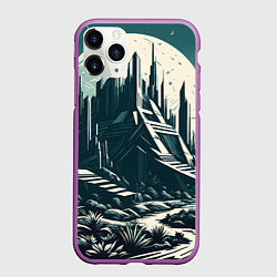 Чехол iPhone 11 Pro матовый Фантастика город