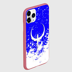 Чехол iPhone 11 Pro матовый Quake краски брызги, цвет: 3D-малиновый — фото 2