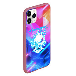 Чехол iPhone 11 Pro матовый Cyberpunk samurai storm, цвет: 3D-малиновый — фото 2