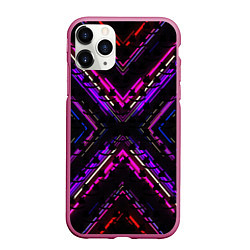 Чехол iPhone 11 Pro матовый Marshmello geometry neon