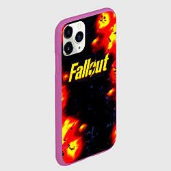 Чехол iPhone 11 Pro матовый Fallout огненные краски стиль, цвет: 3D-фиолетовый — фото 2