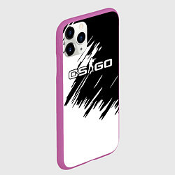 Чехол iPhone 11 Pro матовый CSGO белые краски, цвет: 3D-фиолетовый — фото 2