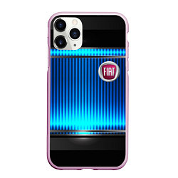 Чехол iPhone 11 Pro матовый FIAT текстура авто, цвет: 3D-розовый