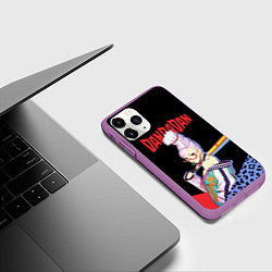Чехол iPhone 11 Pro матовый Бабушка медиум - Дандадан, цвет: 3D-фиолетовый — фото 2