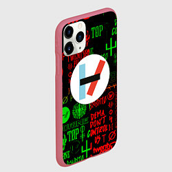Чехол iPhone 11 Pro матовый Twenty one pilots music steel, цвет: 3D-малиновый — фото 2