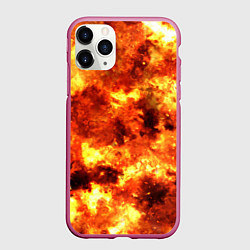 Чехол iPhone 11 Pro матовый Ядерный взрыв огонь
