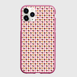 Чехол iPhone 11 Pro матовый Узор гусиная лапка