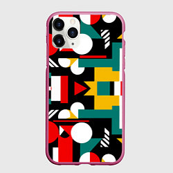 Чехол iPhone 11 Pro матовый Абстрактный паттерн, фигуры