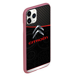 Чехол iPhone 11 Pro матовый Citroen auto car, цвет: 3D-малиновый — фото 2