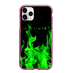 Чехол iPhone 11 Pro матовый Destiny кислотный огонь, цвет: 3D-малиновый