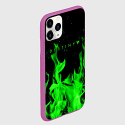 Чехол iPhone 11 Pro матовый Destiny кислотный огонь, цвет: 3D-фиолетовый — фото 2