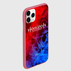 Чехол iPhone 11 Pro матовый Horizon zero dawn fire gradient, цвет: 3D-малиновый — фото 2