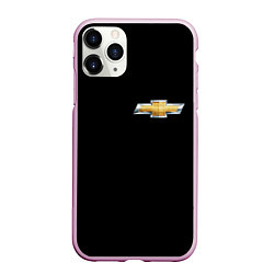 Чехол iPhone 11 Pro матовый Chevrolet logo, цвет: 3D-розовый