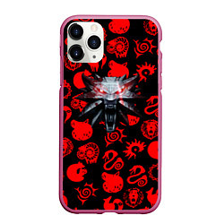 Чехол iPhone 11 Pro матовый The Witcher anime pattern