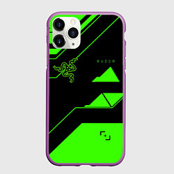 Чехол iPhone 11 Pro матовый Razer geometry game