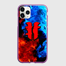 Чехол iPhone 11 Pro матовый Starcraft fire steel, цвет: 3D-фиолетовый