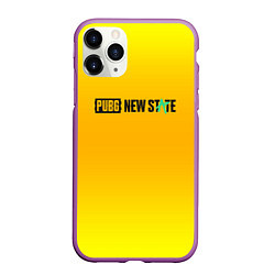 Чехол iPhone 11 Pro матовый PUBG gradient steel, цвет: 3D-фиолетовый