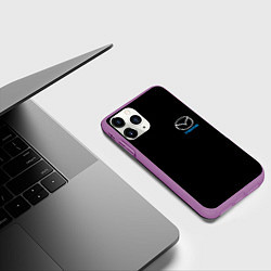Чехол iPhone 11 Pro матовый Mazda logo auto, цвет: 3D-фиолетовый — фото 2