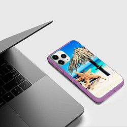 Чехол iPhone 11 Pro матовый Resort, цвет: 3D-фиолетовый — фото 2