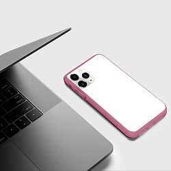 Чехол iPhone 11 Pro матовый The island, цвет: 3D-малиновый — фото 2