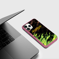 Чехол iPhone 11 Pro матовый Horizon: Zero Dawn краски, цвет: 3D-малиновый — фото 2