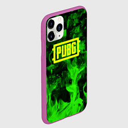 Чехол iPhone 11 Pro матовый PUBG green fire game, цвет: 3D-фиолетовый — фото 2