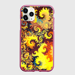 Чехол iPhone 11 Pro матовый Оптические фрактальные узоры