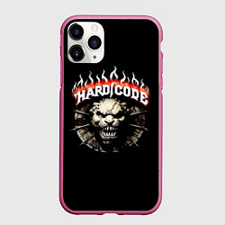 Чехол iPhone 11 Pro матовый Hardcore рычащий зверь, цвет: 3D-малиновый