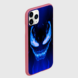 Чехол iPhone 11 Pro матовый Огненный Веном, цвет: 3D-малиновый — фото 2