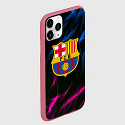 Чехол iPhone 11 Pro матовый Barcelona neon flame, цвет: 3D-малиновый — фото 2