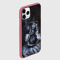 Чехол iPhone 11 Pro матовый Ведьма-вампир, цвет: 3D-малиновый — фото 2