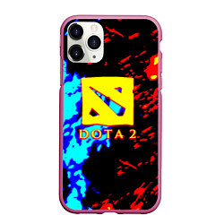 Чехол iPhone 11 Pro матовый Dota 2 огненный стиль