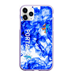 Чехол iPhone 11 Pro матовый Portal 2 flame blue